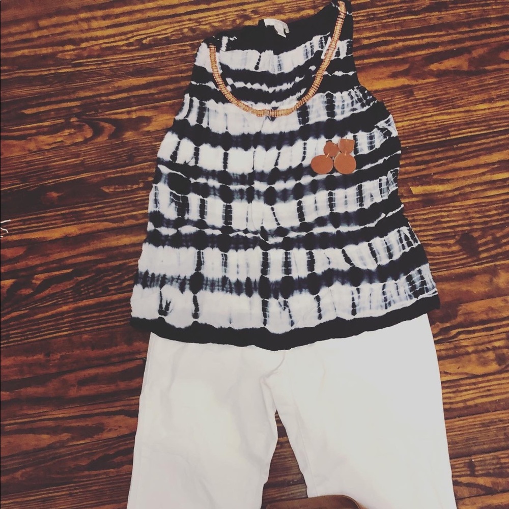 Tie die beaded tank